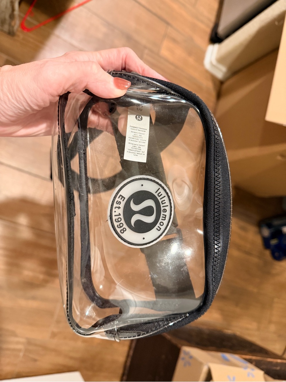 lululemon athletica Clear Pouch with Black Trim